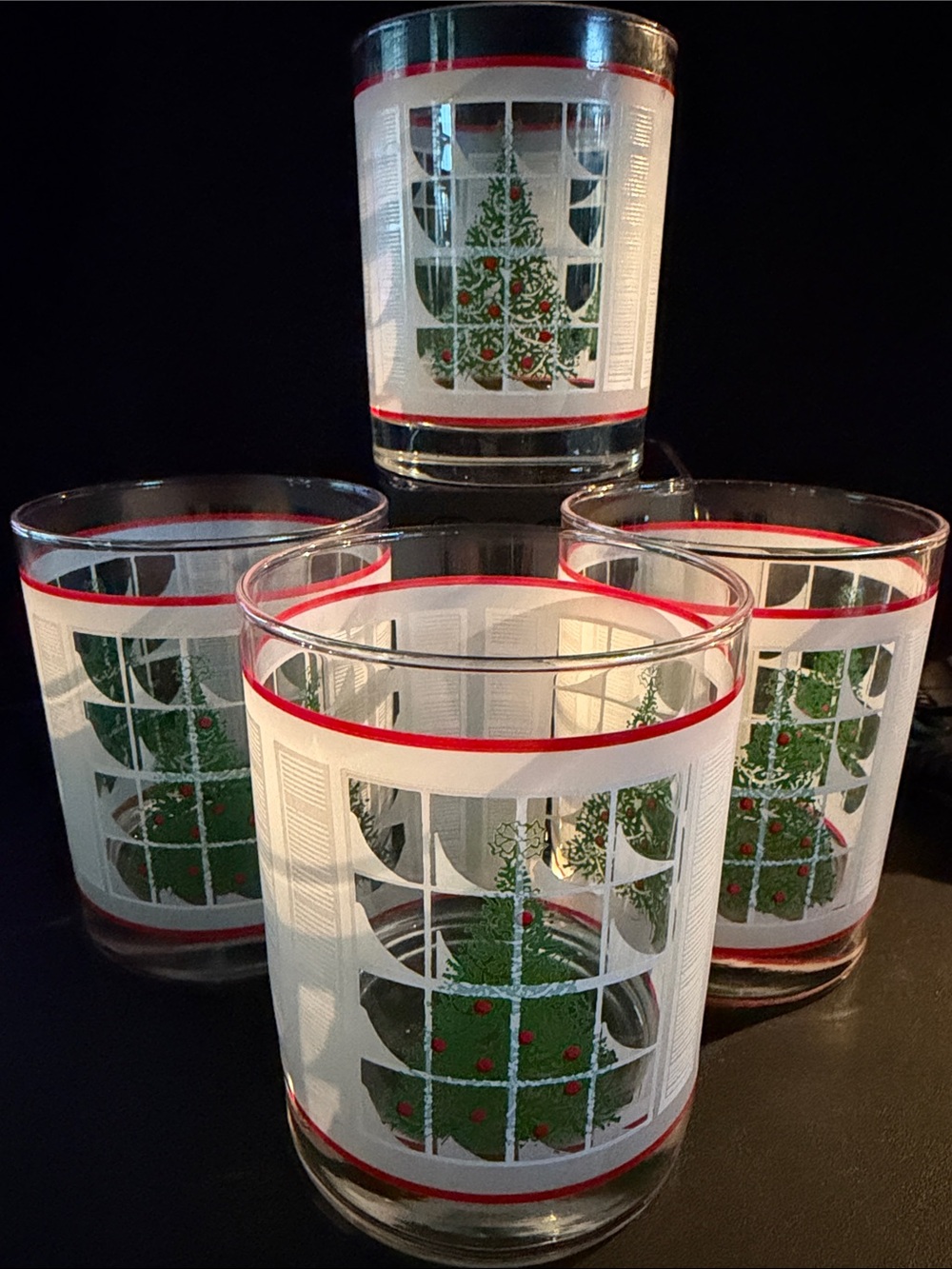Waechtersbach Festive Vintage Window Tree Old Fashioned Glasses - (Set of 4)